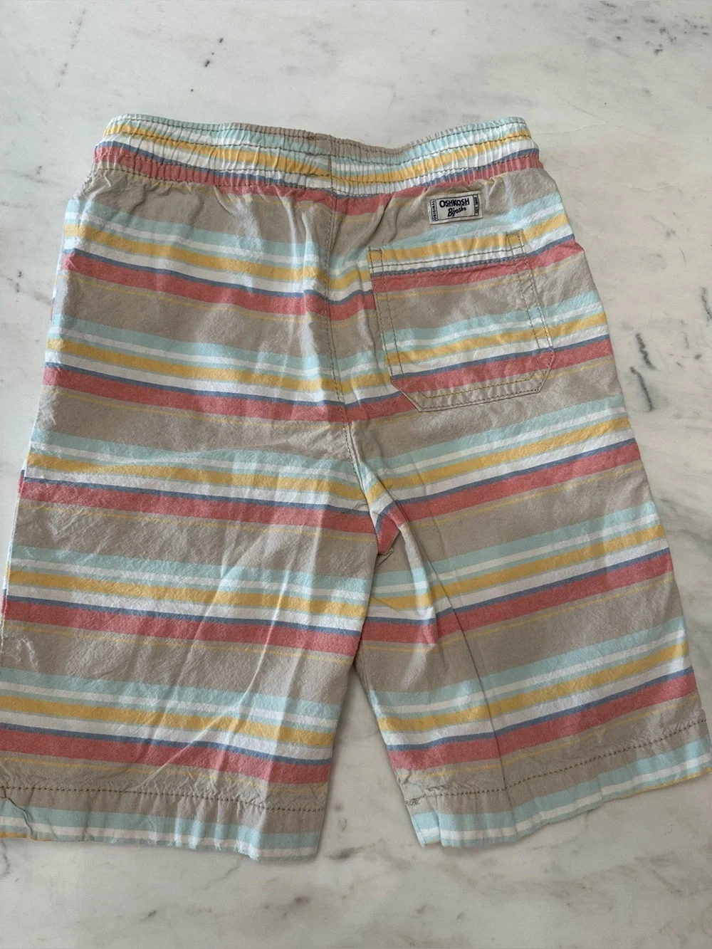 Boys Striped Summer Shorts Duo - Navy & Pastel Stripe